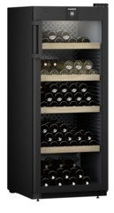 Szafka do przechowywania wina, Drzwi podwójnie szklone, Czarna, GrandCru WPbl 4601