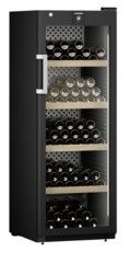 Szafka do przechowywania wina, Drzwi podwójnie szklone, Czarna, GrandCru Selection WPbli 5031