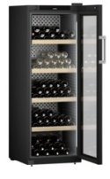 Szafka do przechowywania wina, Drzwi podwójnie szklone, Czarna, GrandCru Selection WPbli 5031