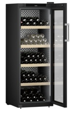Szafka do przechowywania wina, Drzwi podwójnie szklone, Czarna, GrandCru Selection WPbli 5031