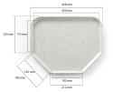 Taca trapezowa , AmerBox, granitowy, 455x355mm