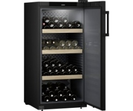 Szafka do przechowywania wina, Drzwi z pełnym panelem, Czarna, WSbl 4201 GrandCru