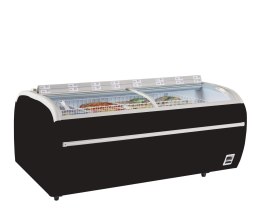 Czarna chłodziarka / zamrażarka supermarketowa TWIN 220B-CF