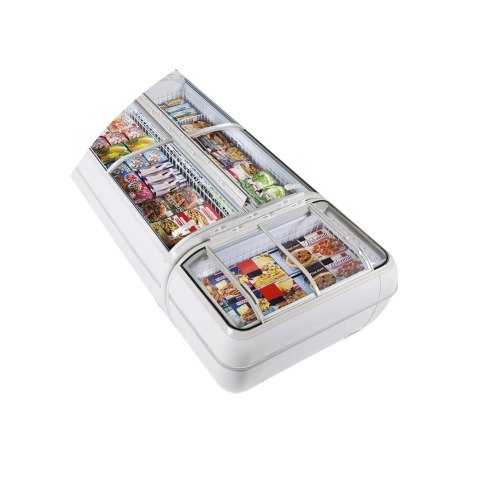 Czarna chłodziarka / zamrażarka supermarketowa TWIN 220B-CF