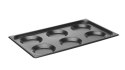 Forma blacha aluminiowa GN 1/1, z okrągłymi formami i powłoką nieprzywierającą 530x325