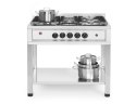 Kuchenka gazowa - 5-palnikowa na podstawie otwartej 900x640x(H)910mm