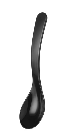 Łyżka do sałatek z tworzywa poj. 0,03 l, czarna 235x55mm