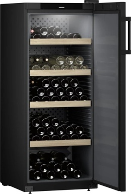 Szafka do przechowywania wina, Drzwi z pełnym panelem, Czarna, WSbl 4601 GrandCru