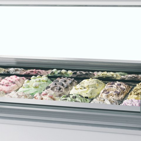 Wentylowana chłodziarka ekspozycyjna na lody gałkowe MILLENNIUM LX12