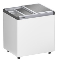 Zamrażarka skrzyniowa do lodów, Pokrywa aluminiowa przesuwana, Biała, EFE 2200