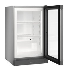 Zamrażarka gastronomiczna z chłodzeniem statycznym, drzwi ze szkła izolacyjnego z ramą z aluminium, Srebrny, F 913