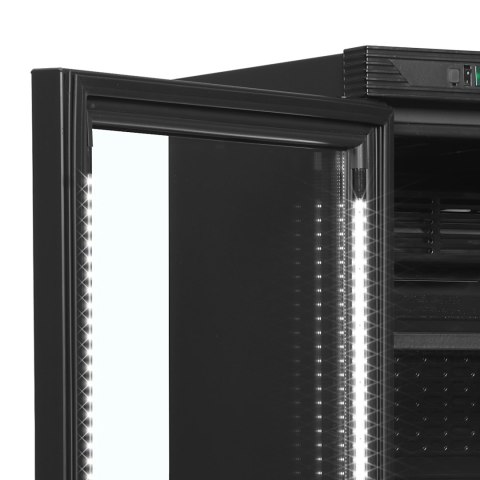Chłodziarka na butelki, zawiasy z lewej strony CEV425 BLACK L/H