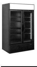Czarna chłodziarka ekspozycyjna FSC1200H BLACK
