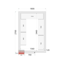 Panele do pomieszczenia chłodniczego 120 mm CR 180x270x220