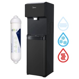 Midea JS1844S BLACK Wolnostojący dystrybutor wody z filtrem