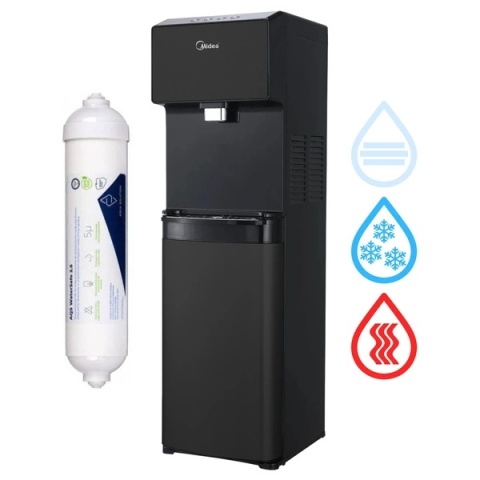 Midea JS1844S BLACK Wolnostojący dystrybutor wody z filtrem