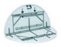 Stół cateringowy, okrągły, AmerBox, biały, ⌀1830x(H)740mm, Okrągły