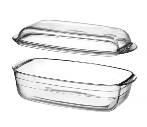 Naczynie żaroodporne z pokrywą Duralex, transparentny, 370x215x(H)140mm