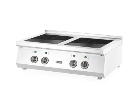 Kuchenka indukcyjna z 4 polami grzewczymi, HENDI, 2x3.5 kW hobs & 2x5 kW hobs, 400V/17000W, 800x700x(H)311mm