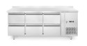 Lada chłodnicza, 6 szuflad, Arktic, Z tylnym rantem, 135L, srebrny, 230V/400W, 1795x700x(H)840mm
