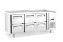 Lada chłodnicza, 6 szuflad, Arktic, Z tylnym rantem, 135L, srebrny, 230V/400W, 1795x700x(H)840mm