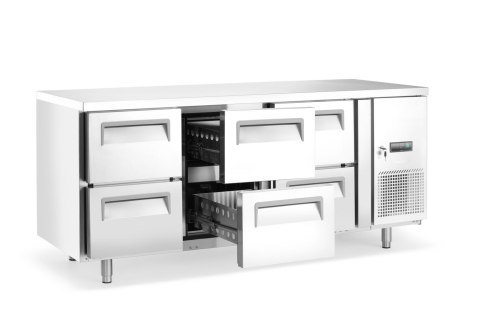 Stół chłodniczy z 6 szufladami, Arktic, 420L, 230V/400W, 1795x700x(H)879mm