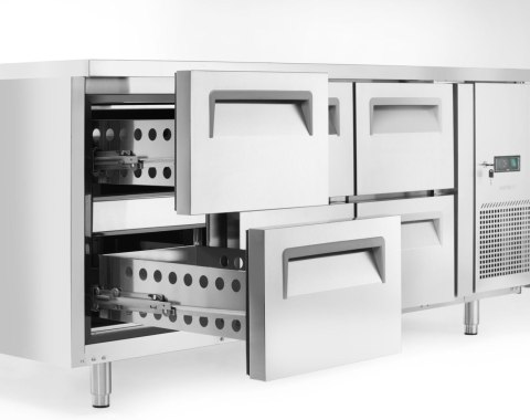 Stół chłodniczy z 6 szufladami, Arktic, 420L, 230V/400W, 1795x700x(H)879mm