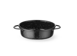 Patelnia emaliowana, czarny, ⌀120x(H)40mm, Okrągły