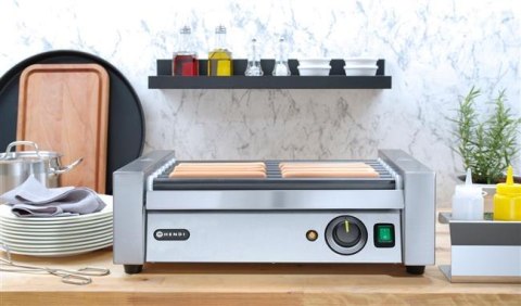 Podgrzewacz rolkowy do parówek jednostrefowy 7 rolek Hendi 525x365x(H)176mm