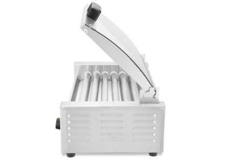 Podgrzewacz rolkowy do parówek jednostrefowy pokrywą 7 rolek Hendi 566x375x(H)259mm