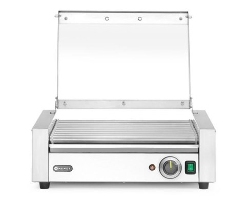 Podgrzewacz rolkowy do parówek jednostrefowy pokrywą 9 rolek Hendi 566x450x(H)259mm