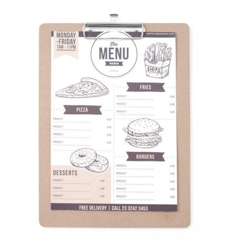 Podkładka pod kartę menu 240x330mm