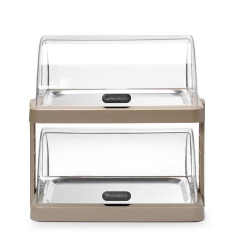 Podwójna witrynka chłodząca roll-top Duo UNIQ, HENDI beżowy, 480x355x(H)480mm