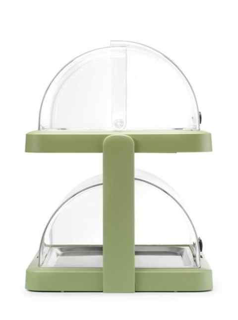 Podwójna witrynka chłodząca roll-top Duo UNIQ, HENDI, zielony, 480x355x(H)480mm