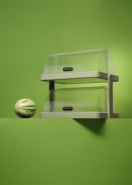 Podwójna witrynka chłodząca roll-top Duo UNIQ, HENDI, zielony, 480x355x(H)480mm