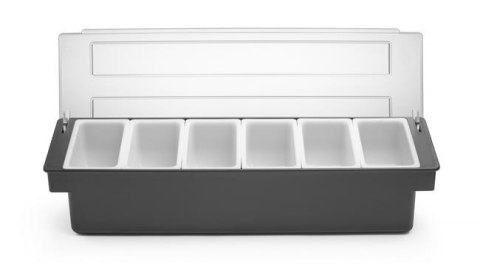 Pojemnik barmański na dodatki do drinków - 6 wkładów 480x150x(H)100mm