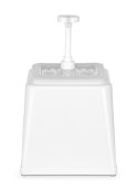 Pojemnik z pompką do sosów, bialy 2,5l 230x210x(H)327mm
