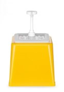 Pojemnik z pompką do sosów, zólty 2,5L 230x210x(H)327mm