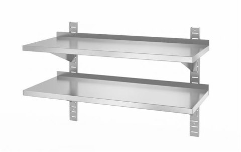 Półka wisząca przestawna, podwójna z dwiema konsolami, 1000x400x(H)600mm