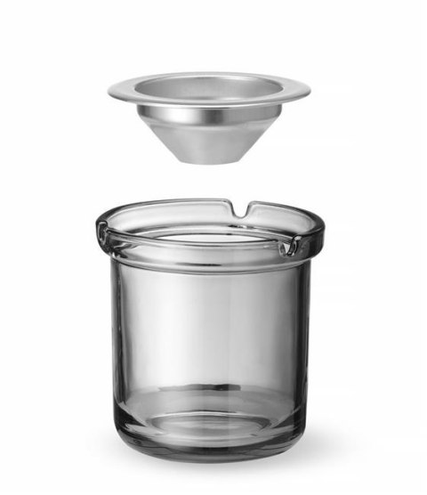 Popielnica szklana ze stalowym wkładem, o98x(H)99mm popielniczka