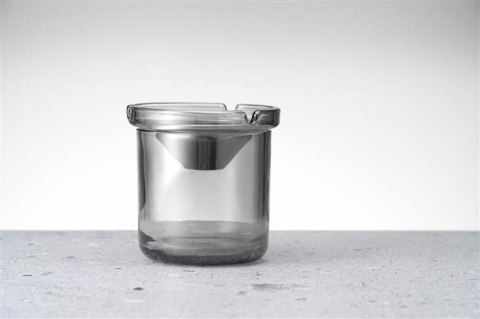 Popielnica szklana ze stalowym wkładem, o98x(H)99mm popielniczka