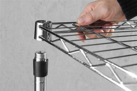 Regał 5-półkowy czarny, malowany proszkowo 910x455x(H)1830mm