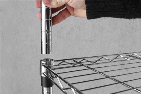 Regał z 5 półkami chromowany, 910x455x(H)1830mm