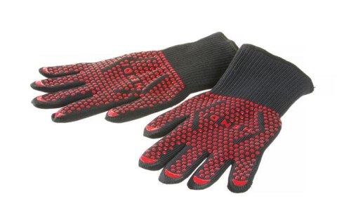 Rękawice do grilla, odporne na wysoką temperaturę - 2 szt (L)300mm