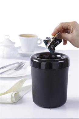 Śmietniczka stołowa/Pojemnik na sztućce Czarny 130x(H)160mm