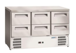 Stół chłodniczy z 6 szufladami, Arktic, GN 1/1, 368L, 220-240V, 1365x700x(H)855mm