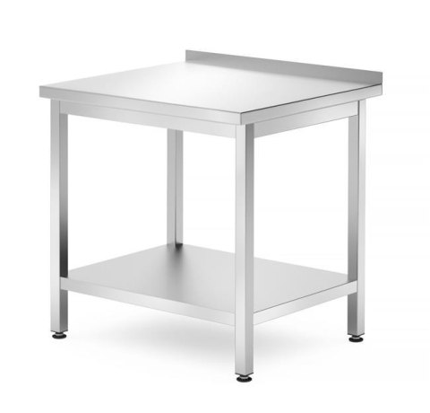 Stół przyścienny z półką - skręcany, 800x700x(H)850mm