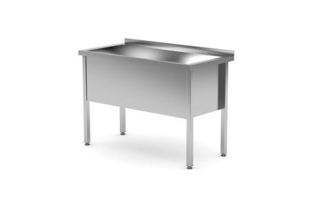 Stół z basenem - spawany, jednokomorowy, wysokość komory 400 mm, HENDI,1200x600x(H)850mm