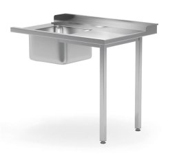 Stół załadowczy do zmywarek ze zlewem, lewy 1200x700x(H)850mm