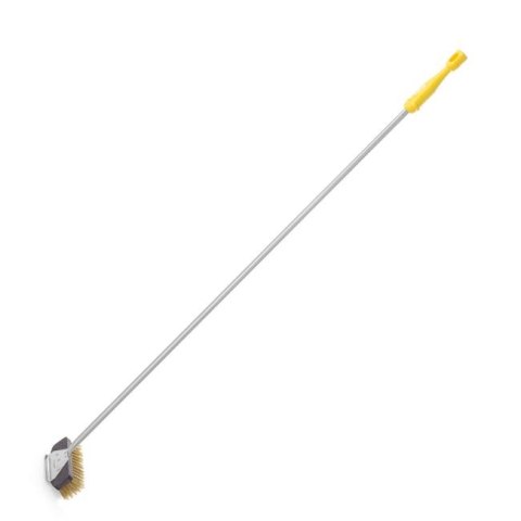 Szczotka do pieca do pizzy z mosiężnym włosiem - zaokrąglona 150x55x(H)1700